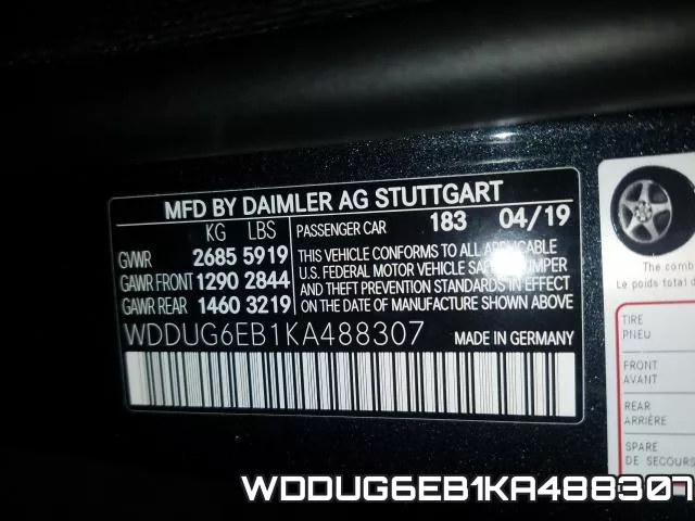 WDDUG6EB1KA488307 фото 2