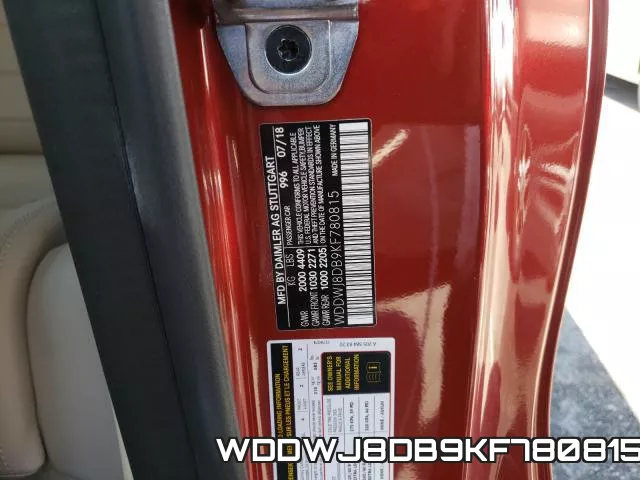 WDDWJ8DB9KF780815 фото 2