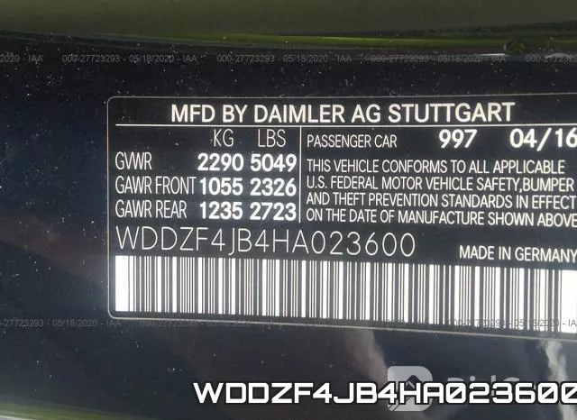 WDDZF4JB4HA023600 фото 10