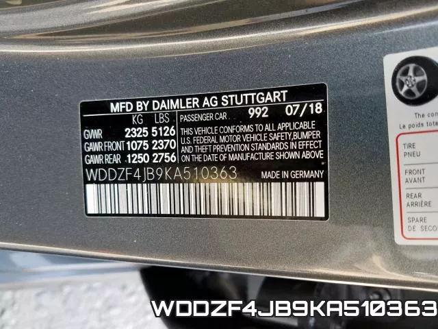 WDDZF4JB9KA510363 фото 2
