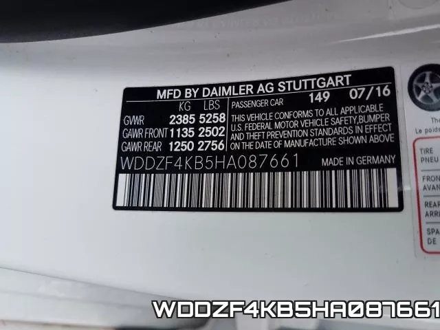 WDDZF4KB5HA087661 фото 2