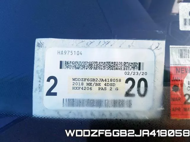 WDDZF6GB2JA418058 фото 2