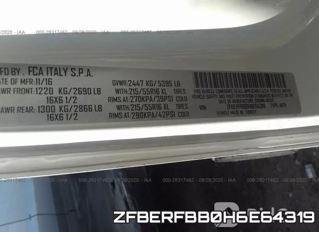 ZFBERFBB0H6E64319 фото 10