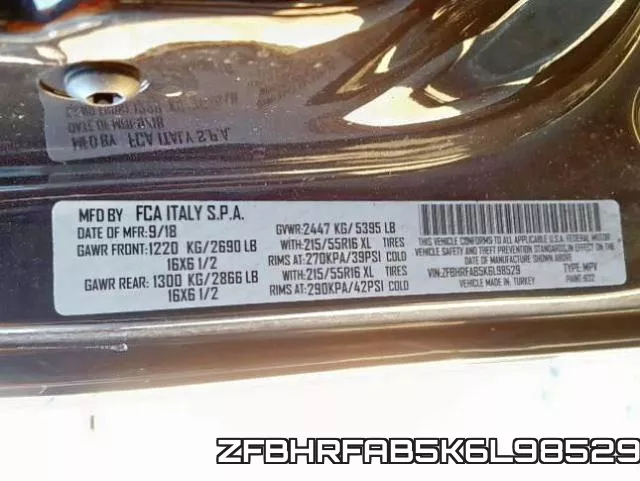 ZFBHRFAB5K6L98529 фото 2