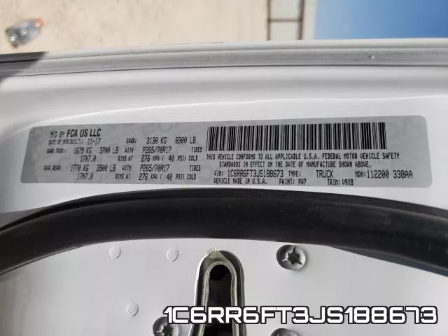 1C6RR6FT3JS188673 фото 2