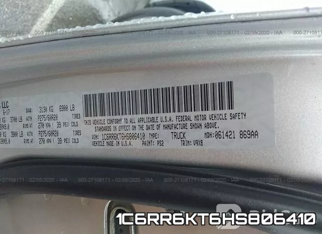1C6RR6KT6HS806410 фото 10