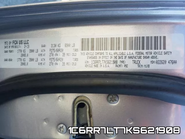 1C6RR7LT7KS621908 фото 2