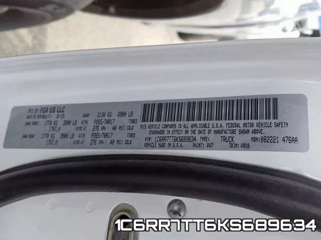 1C6RR7TT6KS689634 фото 2
