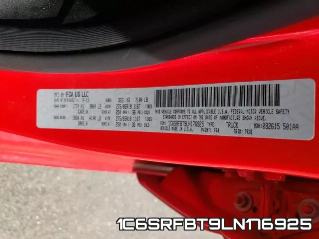 1C6SRFBT9LN176925 фото 2