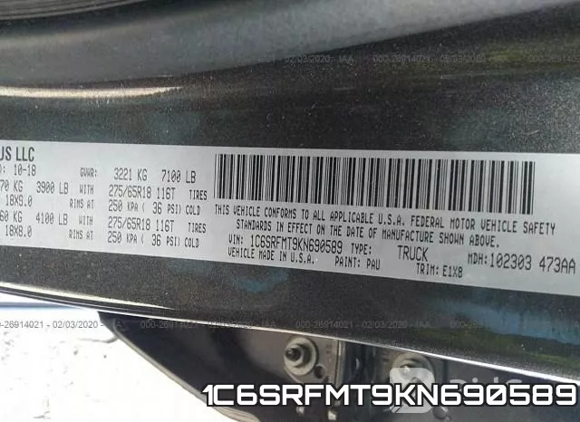 1C6SRFMT9KN690589 фото 10