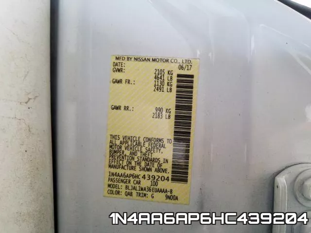 1N4AA6AP6HC439204 фото 2