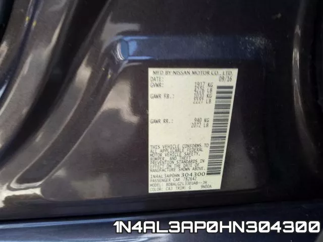 1N4AL3AP0HN304300 фото 2