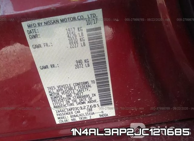1N4AL3AP2JC127685 фото 10