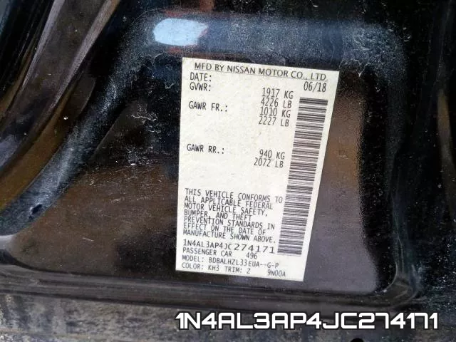 1N4AL3AP4JC274171 фото 2