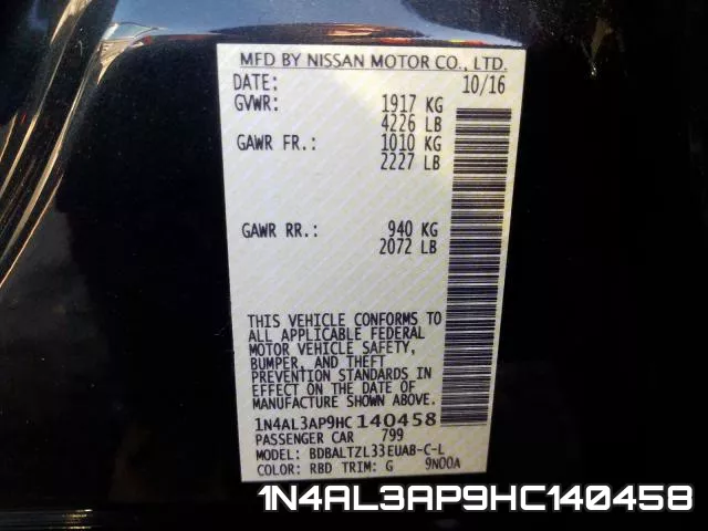 1N4AL3AP9HC140458 фото 2