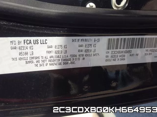 2C3CDXBG0KH664953 фото 2