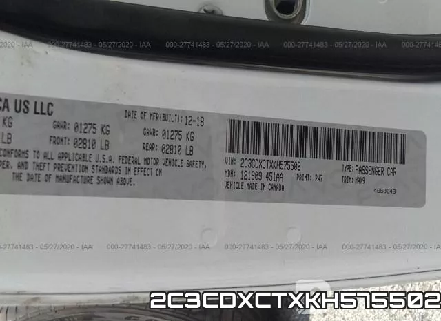 2C3CDXCTXKH575502 фото 10