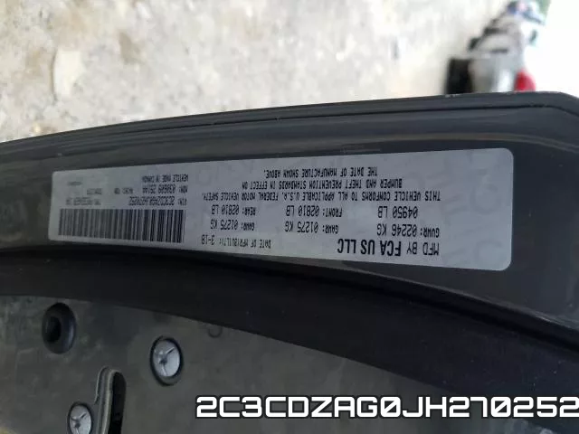2C3CDZAG0JH270252 фото 2