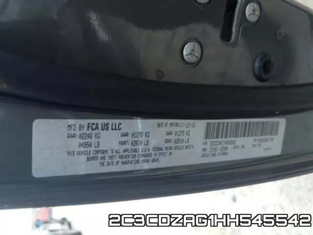 2C3CDZAG1HH545542 фото 2