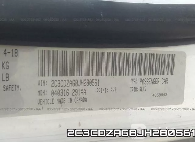 2C3CDZAG8JH280561 фото 10