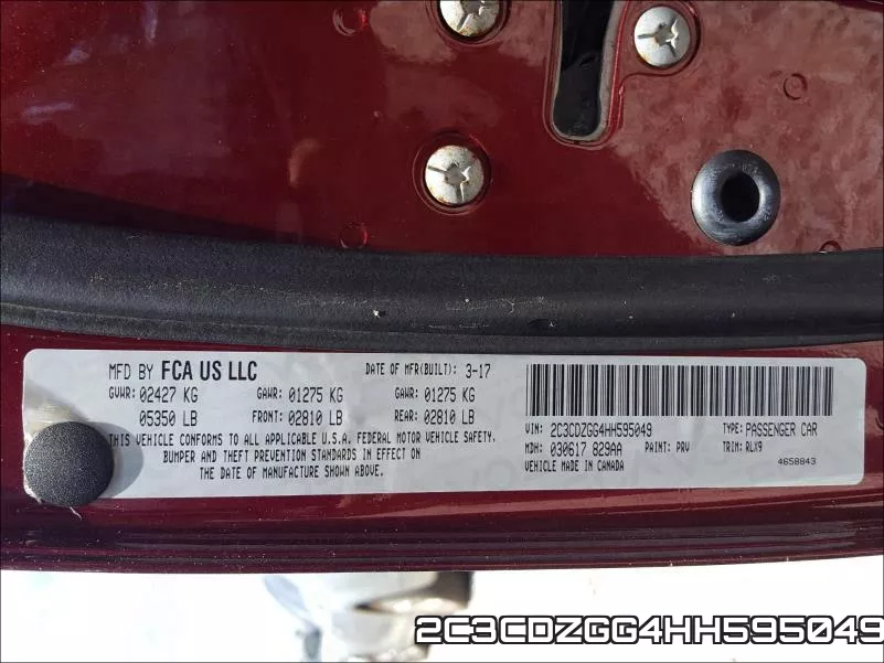 2C3CDZGG4HH595049 фото 2