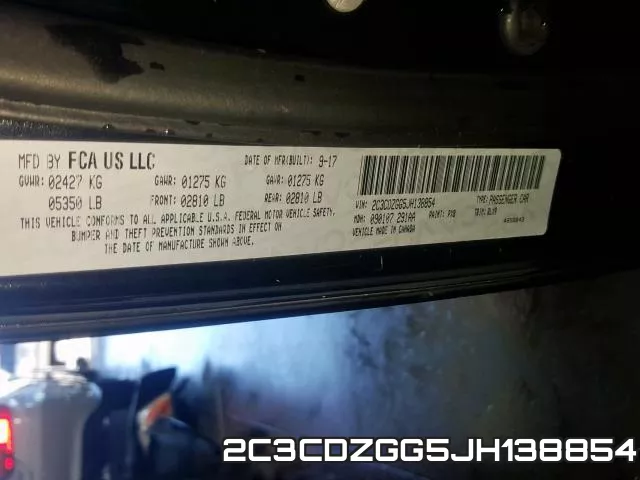 2C3CDZGG5JH138854 фото 2