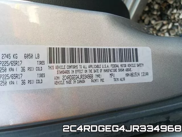 2C4RDGEG4JR334968 фото 2