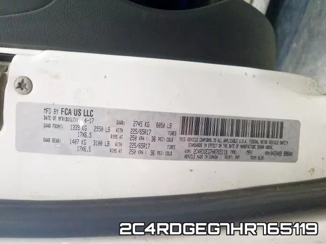 2C4RDGEG7HR765119 фото 2