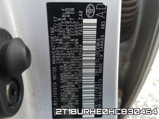 2T1BURHE0HC830464 фото 2