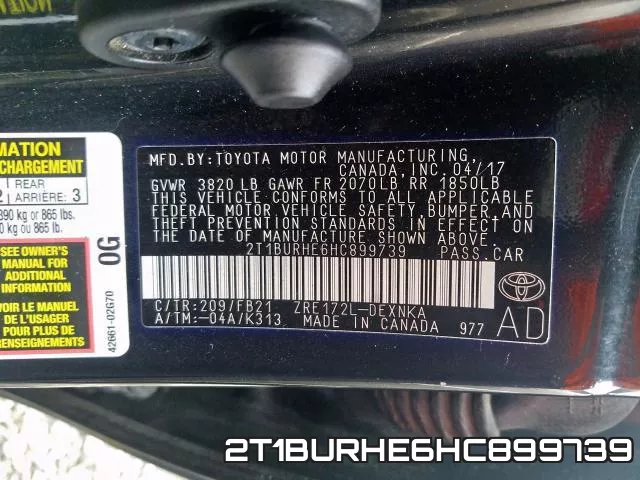 2T1BURHE6HC899739 фото 2