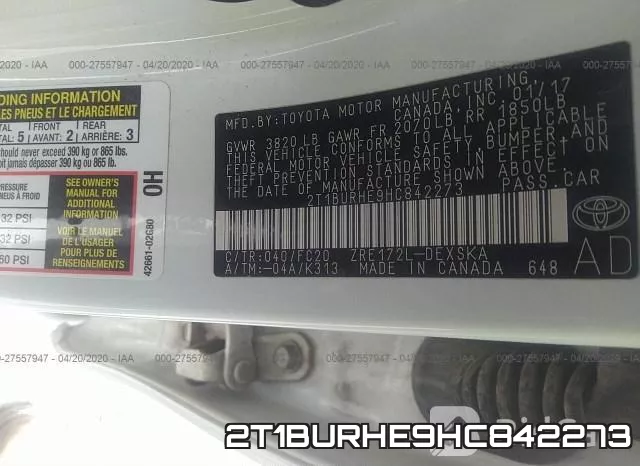 2T1BURHE9HC842273 фото 10