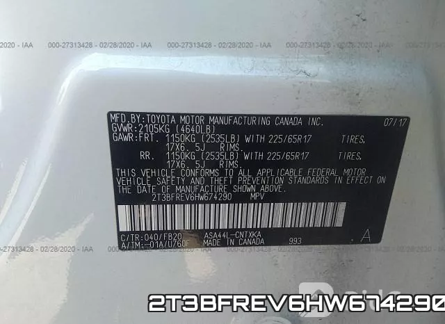 2T3BFREV6HW674290 фото 10