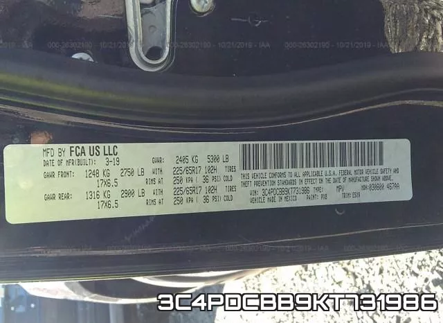 3C4PDCBB9KT731986 фото 10