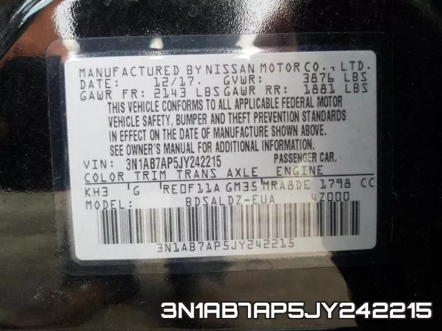 3N1AB7AP5JY242215 фото 2
