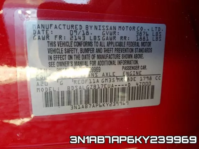 3N1AB7AP6KY239969 фото 2