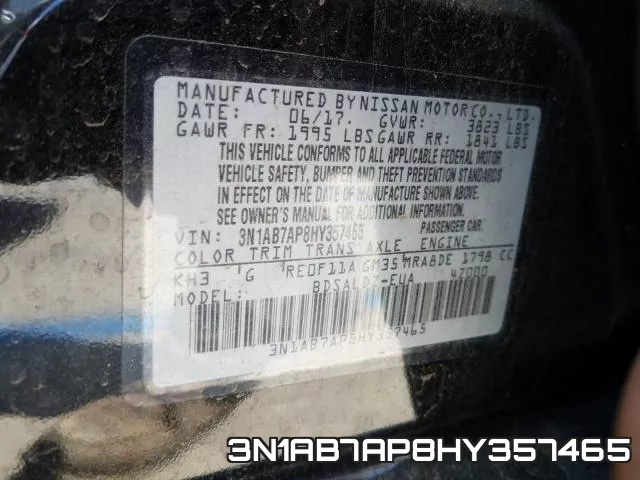 3N1AB7AP8HY357465 фото 2