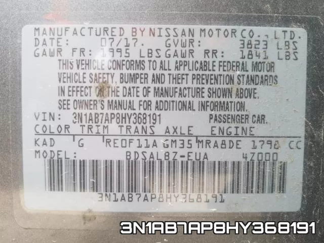 3N1AB7AP8HY368191 фото 2