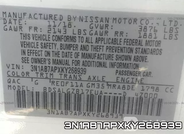 3N1AB7APXKY268939 фото 10