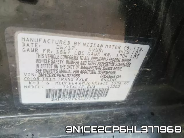 3N1CE2CP6HL377968 фото 2