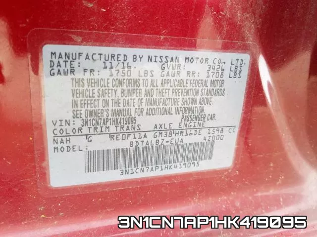 3N1CN7AP1HK419095 фото 2