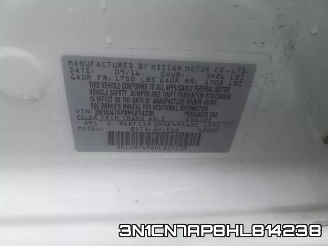3N1CN7AP8HL814238 фото 2