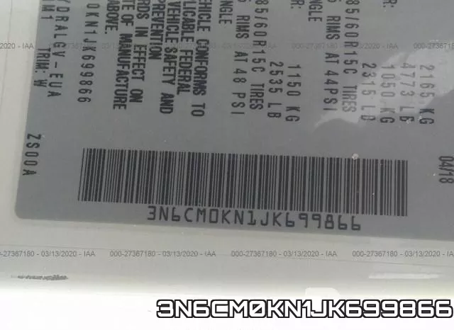 3N6CM0KN1JK699866 фото 10