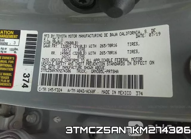 3TMCZ5AN7KM274306 фото 10