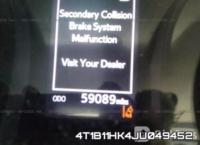 4T1B11HK4JU049452 фото 8