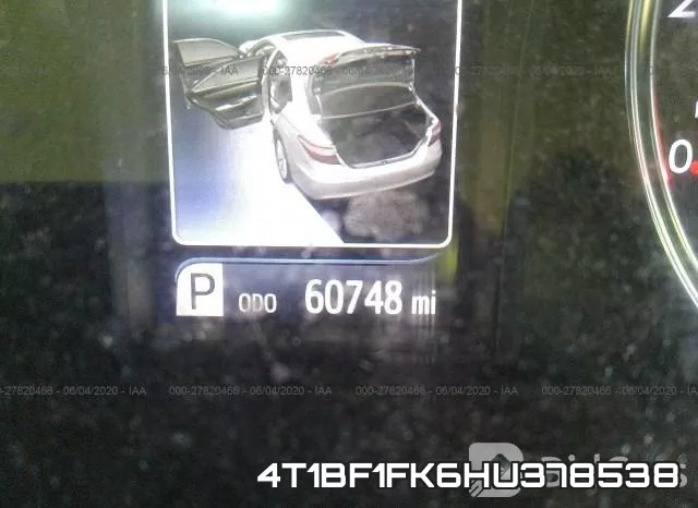 4T1BF1FK6HU378538 фото 8