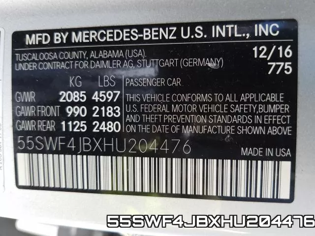 55SWF4JBXHU204476 фото 2