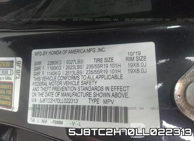5J8TC2H70LL022313 фото 10