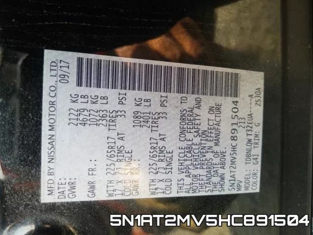5N1AT2MV5HC891504 фото 2