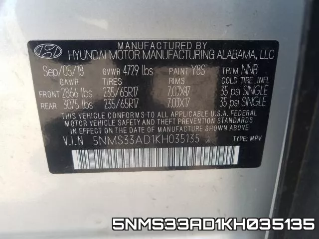 5NMS33AD1KH035135 фото 2