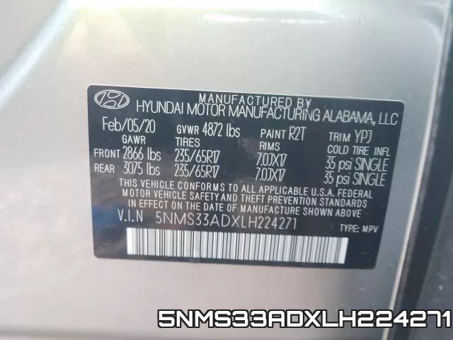 5NMS33ADXLH224271 фото 2